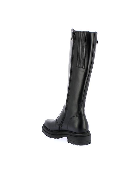 stivale da donna in pelle nera NERO GIARDINI | I411837D100